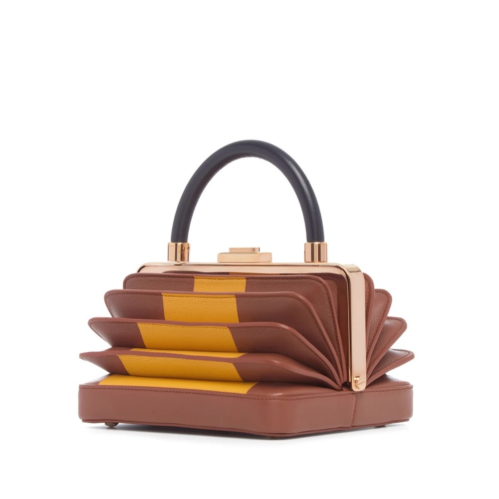 Gabriela Hearst Brown and Yellow Mini Bag